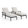 Hill Country Aged Bronze Aluminum and Cushion 2 Piece Chaise Lounge Set -