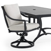 Hill Country Aged Bronze Aluminum and Cushion 7 Piece Combo Dining Set + 84 x 42 in. Table -