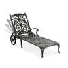 Naples Aged Bronze Cast Aluminum with Cushions 2 Piece Chaise Lounge Set