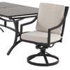 Hill Country Aged Bronze Aluminum and Cushion 9 Piece Combo Dining Set + 88-118 x 48 in. Extension Table