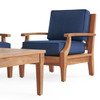Grand Banks Teak with Cushions 3 Piece Sofa Group + 47 x 31 in. Coffee Table