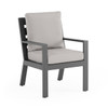 Montecito Charcoal Aluminum with Cushions Dining Chair
