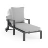 Montecito Charcoal Aluminum with Cushions Chaise Lounge