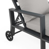 Montecito Charcoal Aluminum with Cushions 3 Piece Chaise Lounge Set + 24 in. D Side Table