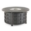 Fairmont Aged Bronze Aluminum with Cushions 3 Piece Sofa Group + 48 in. D Carlisle Fire Pit