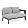St. Lucia Midnight Aluminum with Cushions 3 Piece Sectional Group