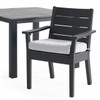 Montauk Polymer with Cushions 5 Piece Dining Set + 44 in. Sq. Table