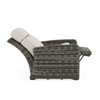 Tangiers Canola Seed Outdoor Wicker with Charmer Limestone Cushions Recliner