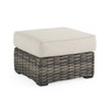 Tangiers Canola Seed Outdoor Wicker with Charmer Limestone Cushion Ottoman