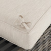 Tangiers Canola Seed Outdoor Wicker with Charmer Limestone Cushion Ottoman