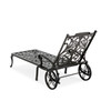 Naples Aged Bronze Cast Aluminum Chaise Lounge