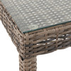Havana Husk Outdoor Wicker 30 in. Sq. Glass Top Bar Table