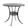 Tivoli Matte Black Cast Aluminum with Cushions 5 Piece Swivel Bar Set + 48 in. D Table