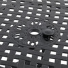 Tivoli Matte Black Cast Aluminum with Cushions 5 Piece Swivel Bar Set + 48 in. D Table
