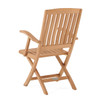 Westport Teak with Cushions 7 Piece Arm Dining Set + Balencia 84 x 40 in. Table