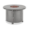 Carlisle Saddle Grey Cast Aluminum 36 in. D LP Fire Pit Slat Top Table