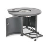 Carlisle Saddle Grey Cast Aluminum 36 in. D LP Fire Pit Slat Top Table