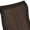 Florence Midnight Gold Cast Aluminum and Chestnut Outdoor Wicker Dining Chair