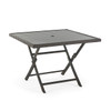 Terrace Dark Elm Outdoor Wicker 41 in. Sq. Slat Top Folding Table Terrace Dark Elm Outdoor Wicker 41 in. Sq. Slat Top Folding Table