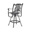 Naples Aged Bronze Cast Aluminum Swivel Bar Stool