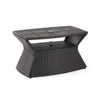 Terrace Outdoor Wicker with Cushions 3 Piece Contour Chaise Set + 32 x 18 in. Side Table