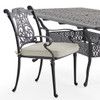 Naples Cast Aluminum with Cushions 9 Piece Dining Set + 71-103 x 44 in. Double Extension Table