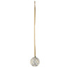 5.5 in. Gold and Diamond Glass Hanging Ball with 30 Micro LED Warm White Lights