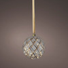 7.9 in. Gold and Diamond Glass Hanging Ball with 40 Micro LED Warm White Lights 7.9 in. Gold and Diamond Glass Hanging Ball with 40 Micro LED Warm White Lights