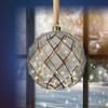 7.9 in. Gold and Diamond Glass Hanging Ball with 40 Micro LED Warm White Lights 7.9 in. Gold and Diamond Glass Hanging Ball with 40 Micro LED Warm White Lights