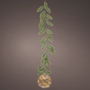 5.5 in. Amber Glass Hanging Ball Ornament with Garland with 30 Classic Warm White Lights