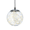 11.8 in. Clear Shatterproof Hanging Ball Ornament with Warm White 140 Lights