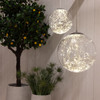 11.8 in. Clear Shatterproof Hanging Ball Ornament with Warm White 140 Lights