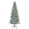 7.9 ft. Frosted Killington Fir Slim Christmas Tree, Unlit