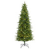 8.9 ft. Killington Fir Slim Christmas Tree with 540 Micro LED CLear Lights
