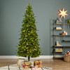 8.9 ft. Killington Fir Slim Christmas Tree with 540 Micro LED CLear Lights