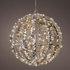 11.8 in. Gold Tinsel Sphere with 300 Warm White Lights