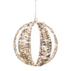 11.8 in. Gold Tinsel Sphere with 300 Warm White Lights