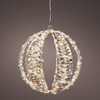 11.8 in. Gold Tinsel Sphere with 300 Warm White Lights