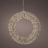 27.6 in. Gold Tinsel Wreath with 960 Warm White Lights