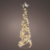 23.6 in. Gold Tinsel Cone Tree with 300 Warm White Lights