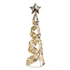 23.6 in. Gold Tinsel Cone Tree with 300 Warm White Lights