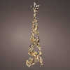 31.5 in. Gold Tinsel Cone Tree with 400 Warm White Lights