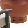 In-Store Only - Fairmont Aged Bronze Aluminum with Cushions 5 Piece Chat Set + 40 in. D Corten Steel Fire Pit