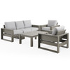 Montauk Polymer with Cushions 6 Piece Modular Sofa Group + 45 x 31 in. Coffee Table