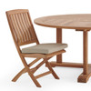 Westport Teak with Cushions 9 Piece Armless Dining Set + Bristol 70 in. D Table