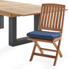 Westport Teak with Cushions 9 Piece Armless Dining Set + Balencia 87-118 x 47 in. Double Extension Table
