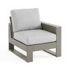 Montauk Slate Grey Polymer with Cushions 8 Piece Modular Sectional + 52 x 32 in. Sintered Fire Pit Table