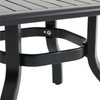 Siena Coal Aluminum 23 in. Sq. End Table