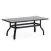 Siena Coal Aluminum with Panama Stone Grey 4 Piece Sofa Group + 46 x 26 in. Coffee Table