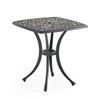 Roma Black Gold Cast Aluminum 21 in. Sq. Side Table